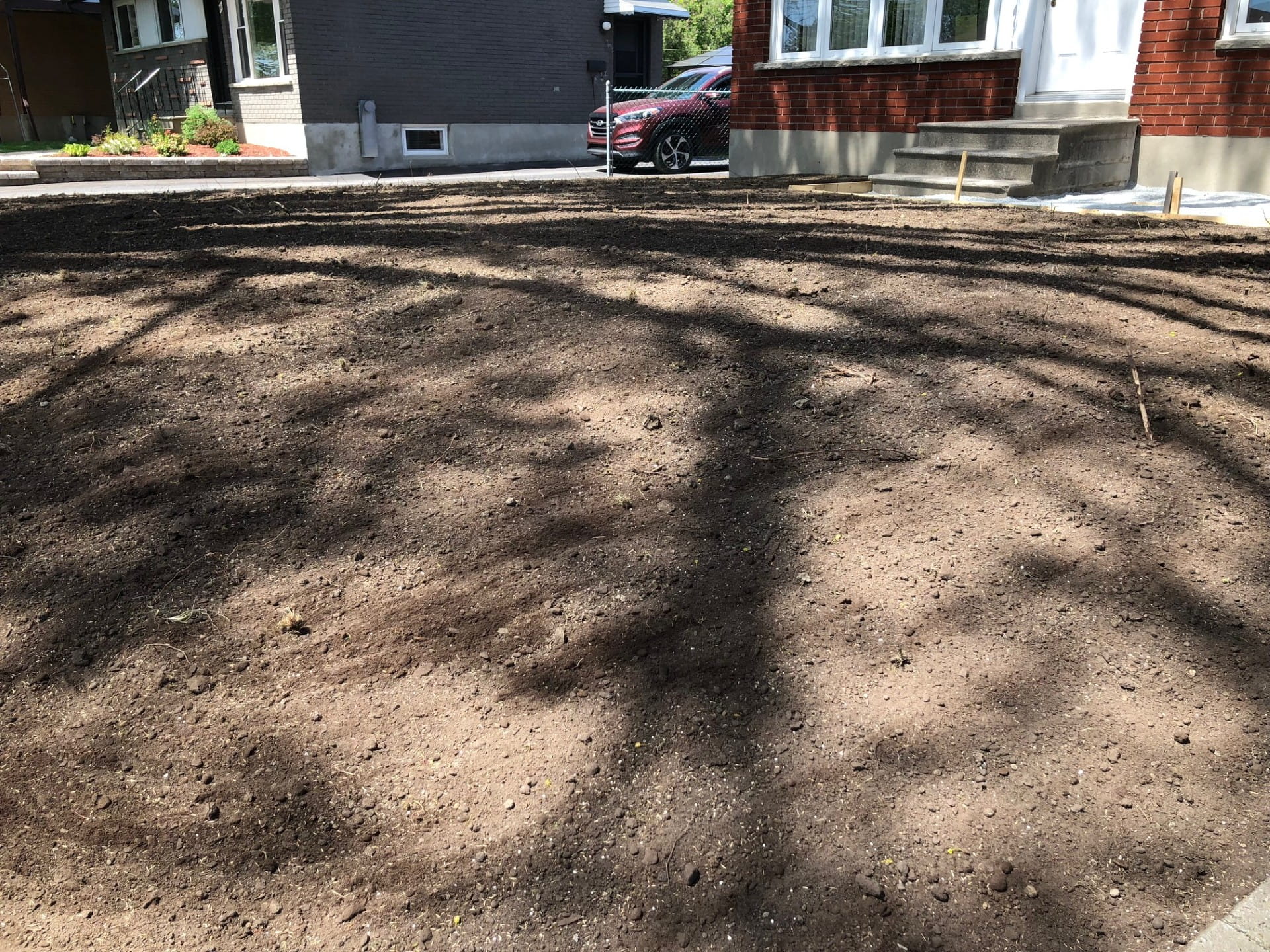 Préparation et nivelage du terrain